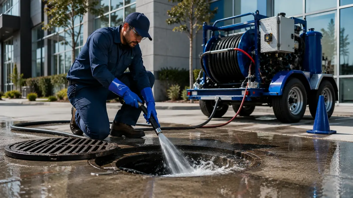 Commercial Hydro Jet Drain Cleaning in Caruthers