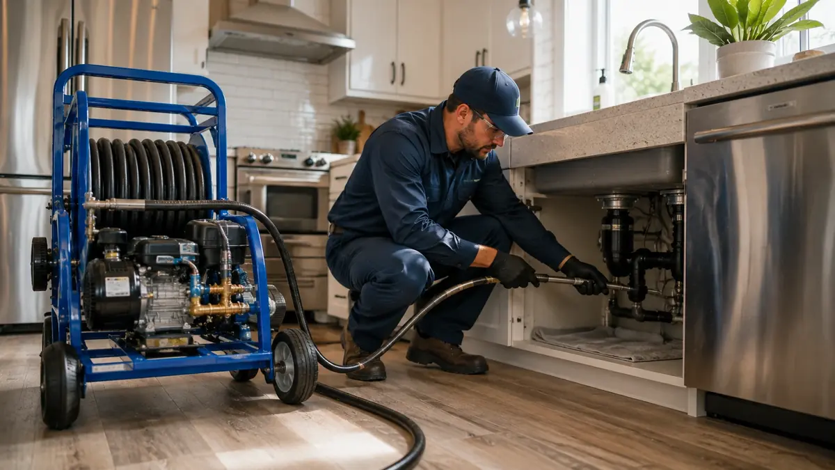 Kitchen Drain Hydro Jetting in Caruthers