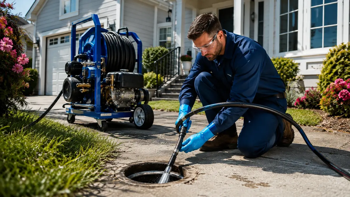 Residential Hydro Jet Drain Cleaning in Caruthers