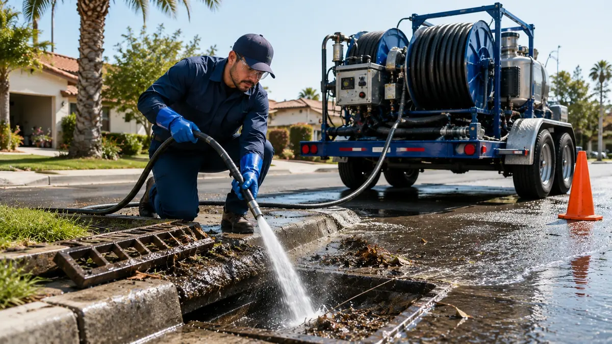 Storm Drain Hydro Jet Cleaning in Caruthers